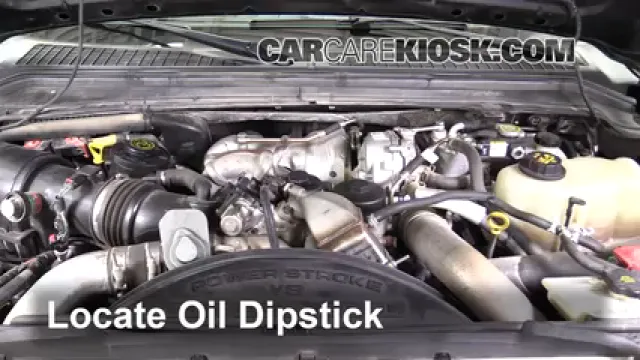 2010 Ford F-250 Super Duty XLT 6.4L V8 Turbo Diesel Standard Cab Pickup Oil Check Oil Level